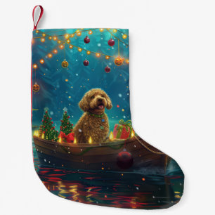 Goldendoodle Christmas Festive Voyage Small Christmas Stocking