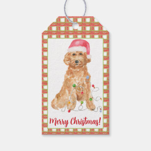 Goldendoodle Christmas Gift Tag, Dog Holiday Gift Tags