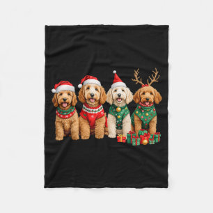 Goldendoodle Christmas Golden Doodle Pajamas For W Fleece Blanket