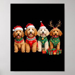 Goldendoodle Christmas Golden Doodle Pajamas For W Poster