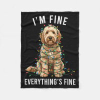 Goldendoodle Christmas I'm Fine Everything Is Fine