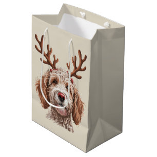 Goldendoodle Christmas Lover Dog Mum Gift Medium Gift Bag