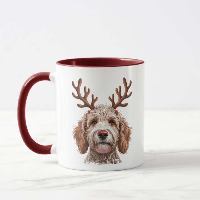 Goldendoodle Christmas Lover Dog Mum Gift Mug (Left)