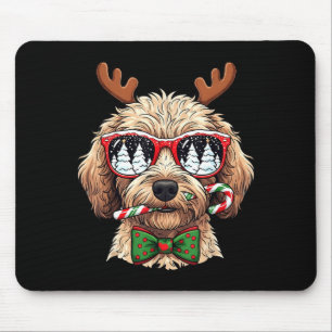 Goldendoodle Christmas Reindeer Holiday Dog Lover  Mouse Mat