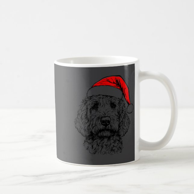 Goldendoodle Christmas Santa Hat Xmas Pajama Golde Coffee Mug (Right)