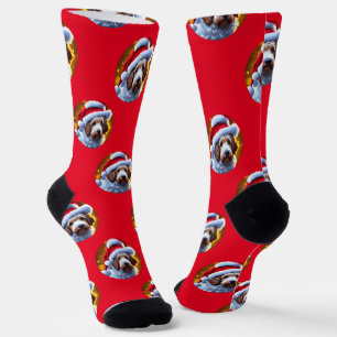 Goldendoodle Christmas Sock, Fun, Cute Dog Socks
