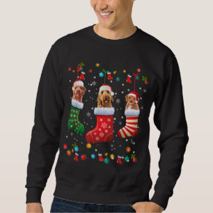 Goldendoodle Christmas Socks Funny Xmas Pajama Dog Sweatshirt