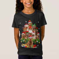 Goldendoodle Christmas Tree Lights Funny Dog Xmas