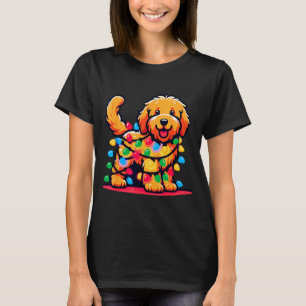 Goldendoodle Christmas Tree Xmas Lights Golden Doo T-Shirt