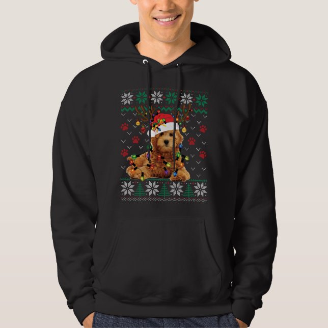 Goldendoodle Christmas Ugly Sweater Funny Dog Love (Front)