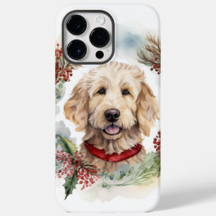 Goldendoodle Christmas Wreath Festive Pup Case-Mate iPhone 14 Pro Max Case