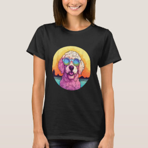Goldendoodle Cute Colourful Golden Doodle Sunglass T-Shirt