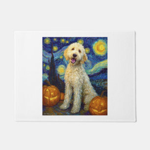 Goldendoodle Cute Dog Halloween Jack O Lantern Pum Doormat