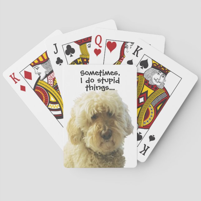 GoldenDoodle, Cute Moppy Adorable Doodle Playing Cards (Back)