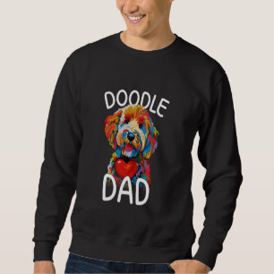 Goldendoodle Dad Design Pop Art Mens Goldendoodle  Sweatshirt