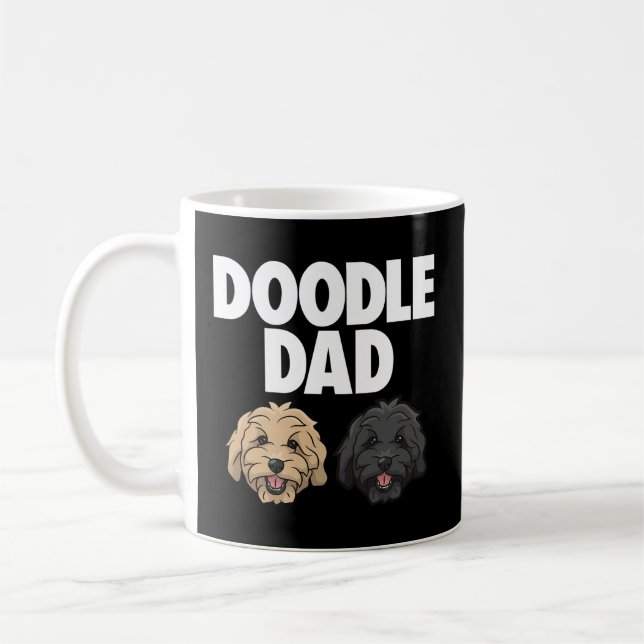 Goldendoodle Dad Doodle Dad Golden Doodle Dog Coffee Mug (Left)