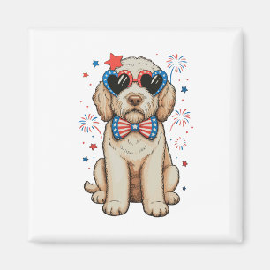 Goldendoodle Dog 250th Anniversary Patriotic Magnet