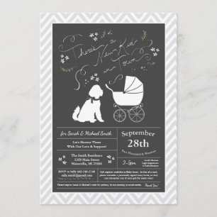 Goldendoodle Dog Baby Shower Gender Neutral Invitation