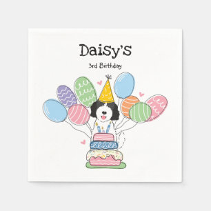 Goldendoodle Dog Birthday Party Paper Napkins