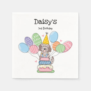 Goldendoodle Dog Birthday Party Paper Napkins