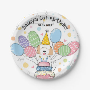 Goldendoodle Dog Birthday Party Paper Plates