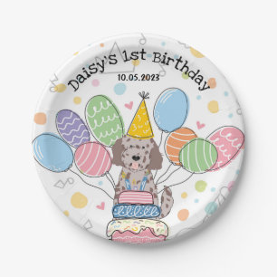 Goldendoodle Dog Birthday Party Paper Plates