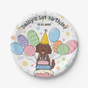 Goldendoodle Dog Birthday Party Paper Plates