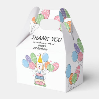 Goldendoodle Dog Birthday Thank You Favour Box