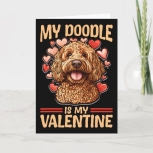 Goldendoodle Dog Breed My Doodle Is My Valentine M Card