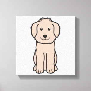 Goldendoodle Dog Cartoon Canvas Print
