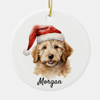 Goldendoodle Dog Ceramic Tree Decoration