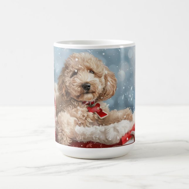 Goldendoodle Dog Christmas Festive  Coffee Mug (Center)