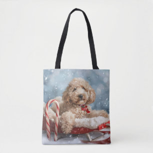 Goldendoodle Dog Christmas Festive Tote Bag