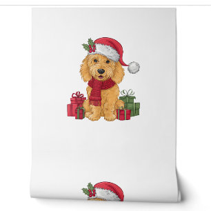 Goldendoodle Dog Christmas Outfits Santa Hat Dog X Wallpaper