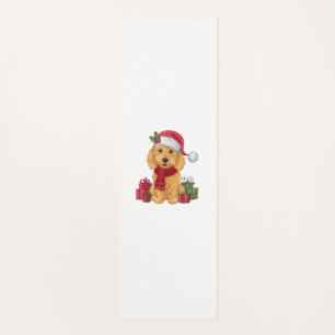 Goldendoodle Dog Christmas Outfits Santa Hat Dog X Yoga Mat