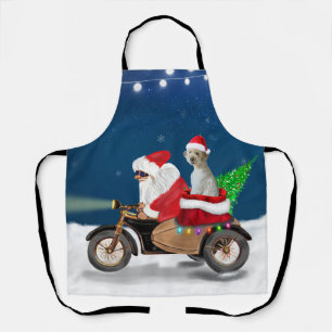 Goldendoodle dog Christmas Santa Claus  Apron