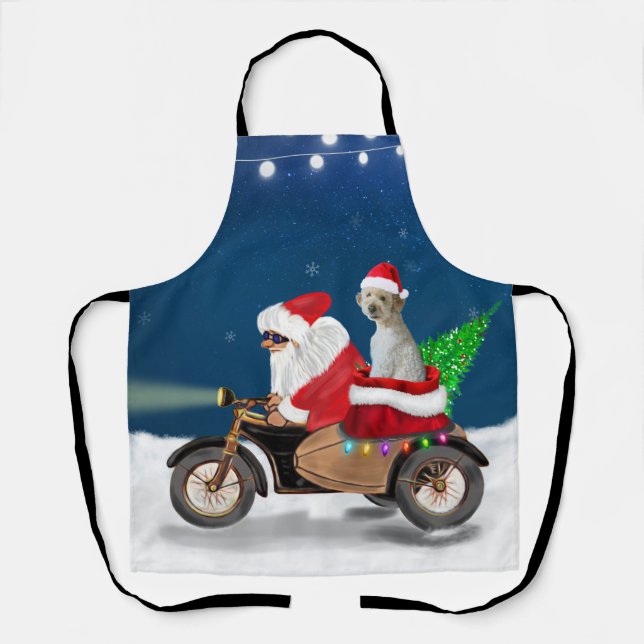 Goldendoodle dog Christmas Santa Claus  Apron (Front)