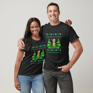 Goldendoodle Dog Christmas Tree Lights T-Shirt