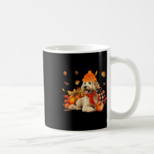 Goldendoodle Dog Fall Scarf Leopard Pumpkins Autum Coffee Mug