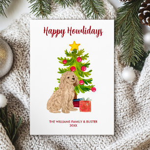 Goldendoodle Dog Family Christmas Holiday Card