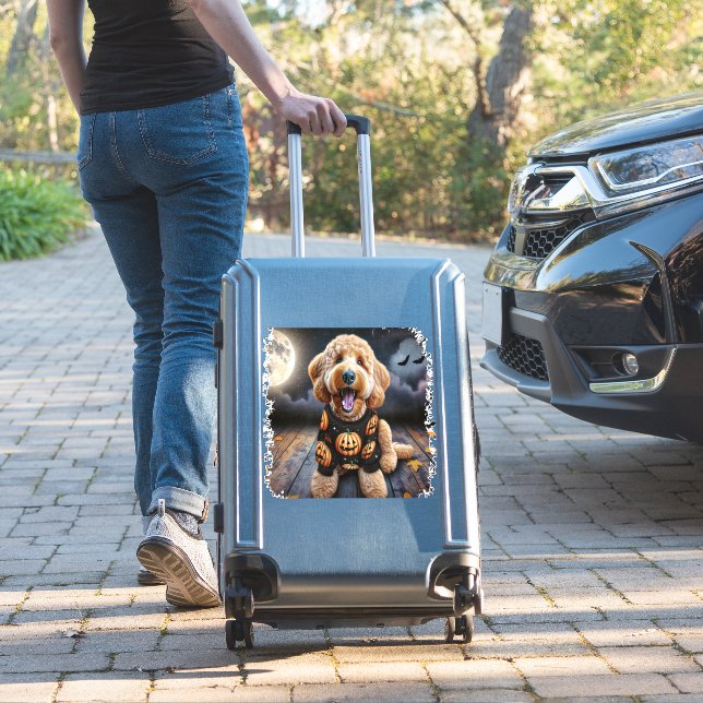 Goldendoodle Dog Halloween (Suitcase Insitu)