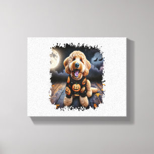 Goldendoodle Dog Halloween Canvas Print