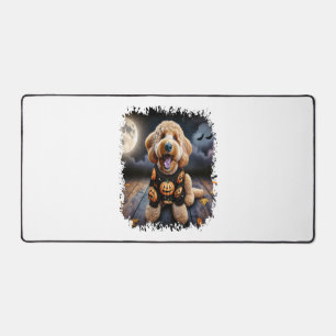 Goldendoodle Dog Halloween Desk Mat