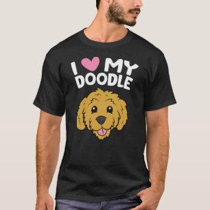 Goldendoodle Dog I Love My Doodle Funny Pet Golden T-Shirt