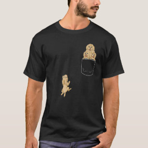 Goldendoodle Dog in Pocket Dog Lover For Kids And T-Shirt