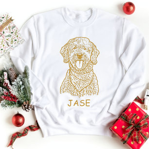 Goldendoodle Dog Personalised Hand Drawing T-Shirt