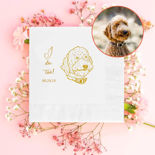 Goldendoodle Dog Personalised I Do Too Napkin