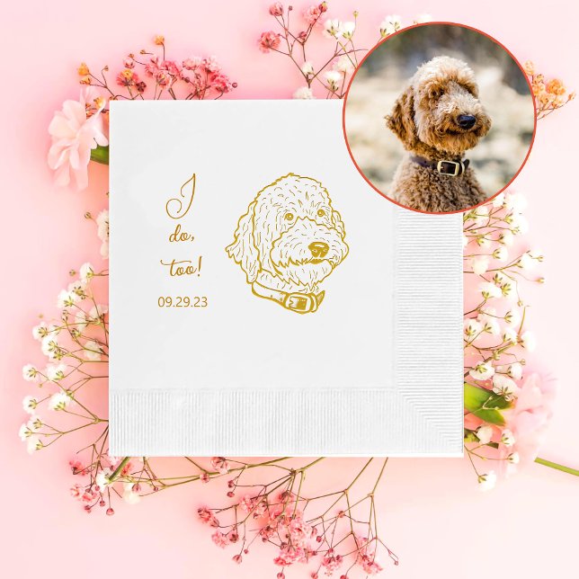 Goldendoodle Dog Personalised I Do Too Napkin (Creator Uploaded)