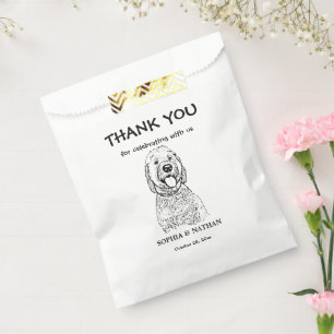 Goldendoodle Dog Personalised Thank You Favour Bags