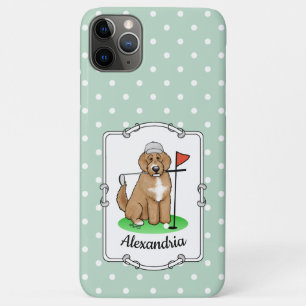 Goldendoodle Dog Playing Golf (red whmk2) Cute Fun iPhone 11 Pro Max Case